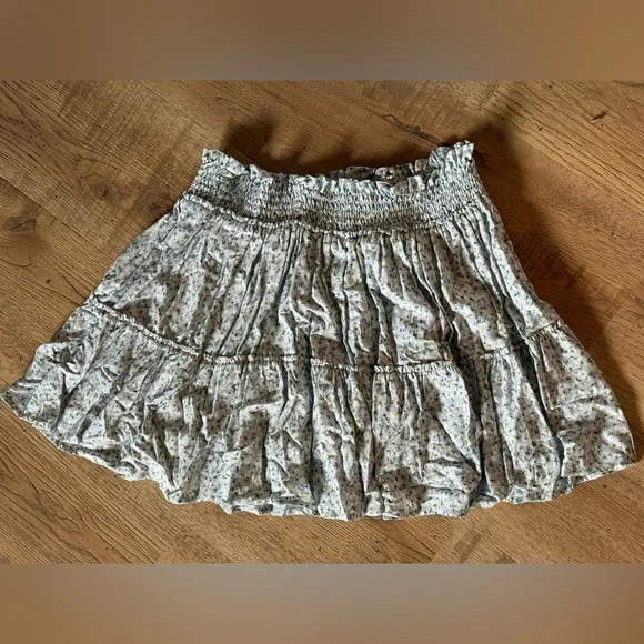 Wild Fable Light Blue Floral Smocked Mini Skirt NWT Size Large - Picture 5 of 7